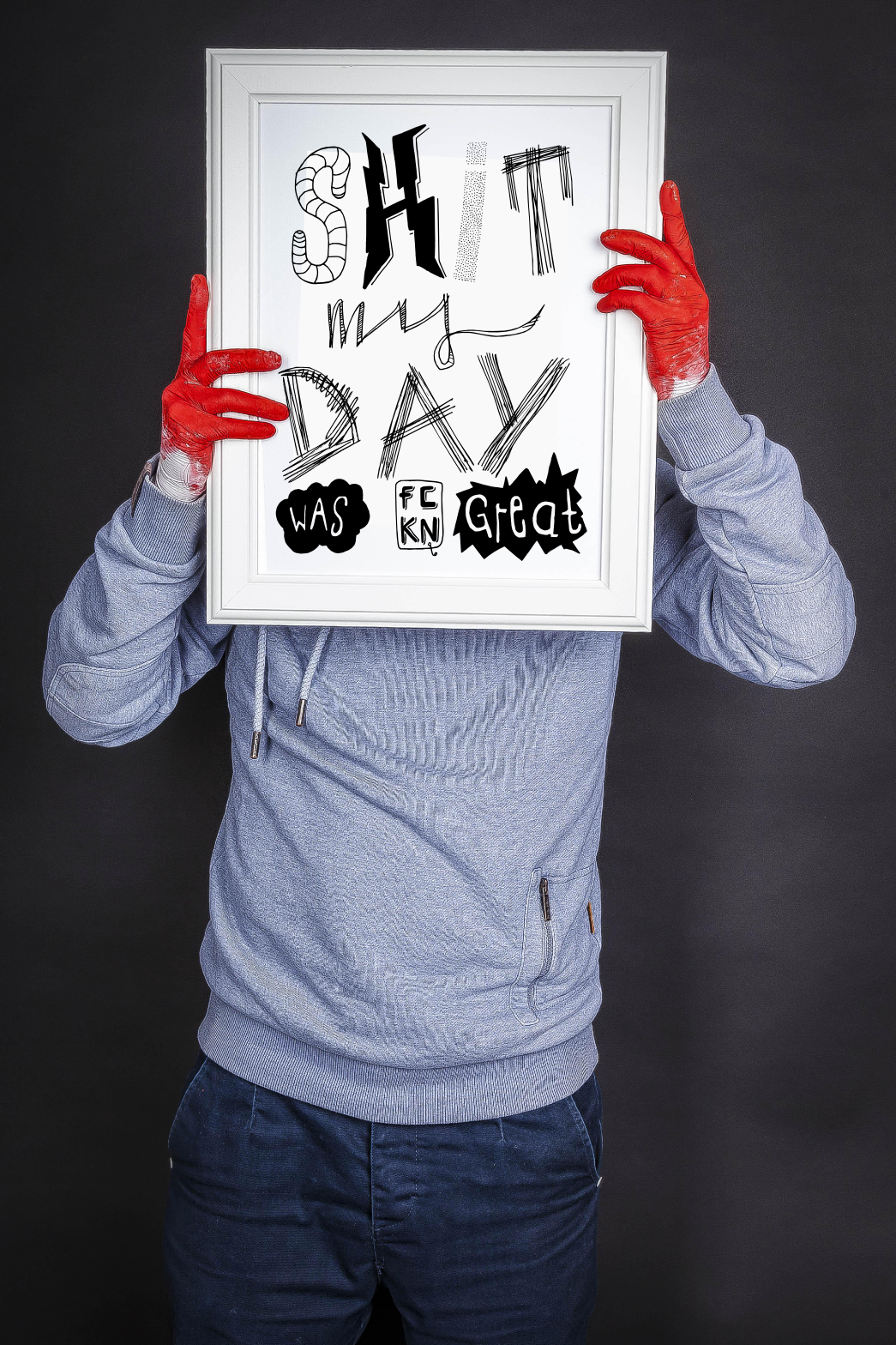 shit my day was fkn grat typo poster web